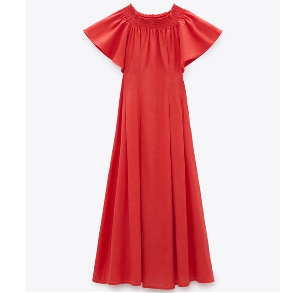 Zara Pleated Rustic Dress